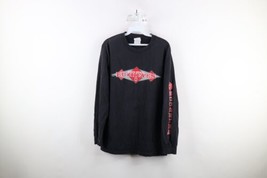 Vintage 90s Mens Large Spell Out Ohio State University Long Sleeve T-Shirt Black - £31.71 GBP