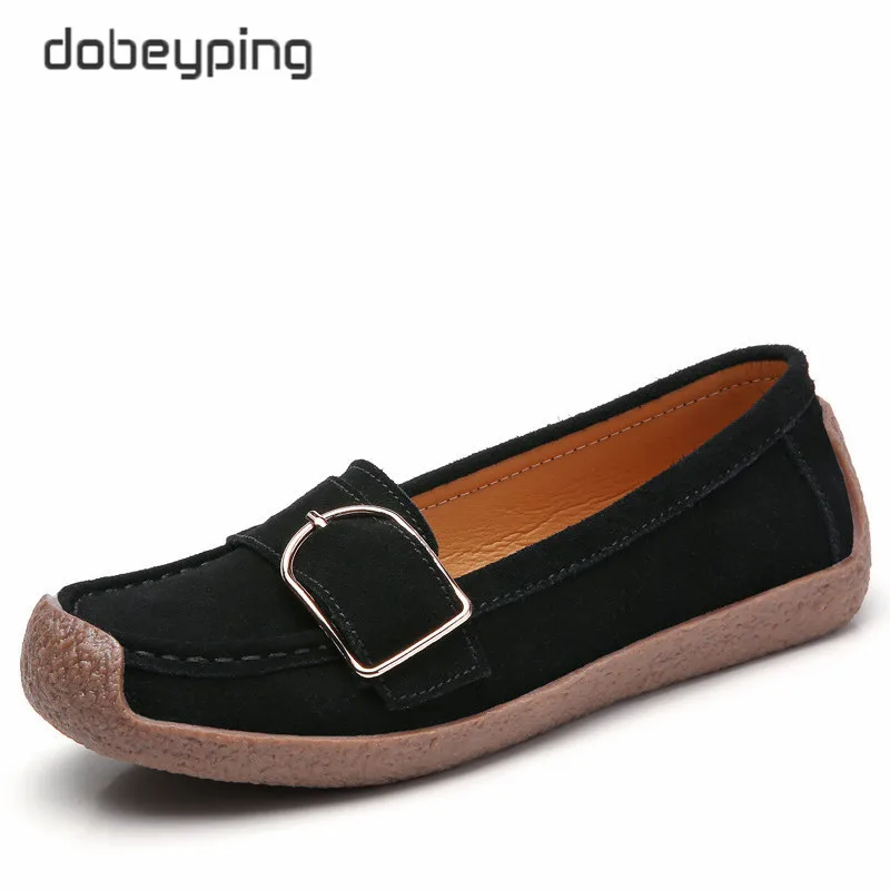 dobeyping Spring Autumn Shoes Woman Leather Women Flats Slip On Women&#39;s Loafers  - £55.98 GBP