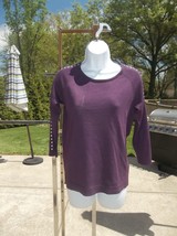 NWT ZAC&amp;RACHEL PURPLE STUDDED SWEATER S - $19.99