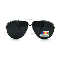 Polarized Sunglasses Unique Arched Top Aviators Thin Lite Metal Frame - £16.35 GBP