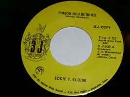 Eddie Y. Eldon Poison Red Berries Let&#39;s Keep Our World 45 Rpm Record 3J Promo - £12.78 GBP