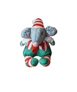 VINTAGE DEPARTMENT 56 CHRISTMAS MOUSE NYLON PLUSH 13&quot; STUFFED ANIMAL  - $10.45