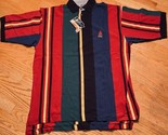 NWT Vintage RUFF Sailing Multicolor Polo short sleeve Mens Size L Striped - £17.36 GBP
