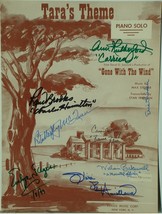 Gone With The Wind - Gwtw Cast Signed X8 Music Sheets - Tara&#39;s Theme w/COA - £437.26 GBP