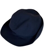 Vintage 1950s Amrose Wool Hat Navy Blue Structured Breton Cloche Style - $49.10 CAD