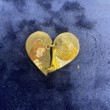 Beauty And The Beast Two Piece Heart Disney Pin - £3.94 GBP