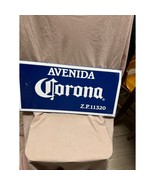 Corona Avenida Blue Tin Beer Sign Slight Damage Will Straighten Up When ... - £17.55 GBP