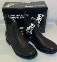 MACK BOOTS STATESMAN BLACK LEATHER SLIP ON MECHANIC BOOTS - SIZE 11 New - £50.51 GBP