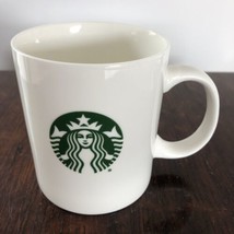 Mermaid Siren logo White Green Starbucks 2015 Coffee mug cup 12 oz  ceramic - £11.67 GBP