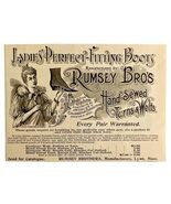 Rumsey Bros Ladies Boots 1894 Advertisement Victorian Footwear 2 ADBN1yy - $28.01 CAD