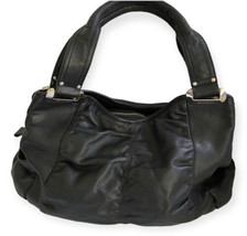 B Makowsky Large Leather Black Handbag Soft Shoulder Purse Animal Print ... - $33.44