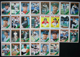 1988 Topps Detroit Tigers Team Set of 30 Baseball Cards - £4.75 GBP