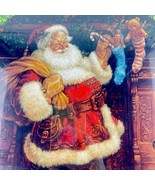 RoseArt  Jigsaw Puzzle The Night Before Christmas Circle 500 Pc Cork Board  - $21.77