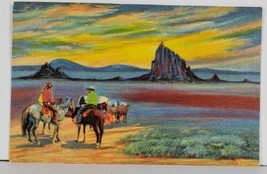 Beautiful Shiprock New Mexico Western Cowboy Indian Scene Postcard Q11 - £7.92 GBP