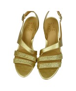 Naturalizer Taimi Slingback Sandal Womens Size 5.5 Gold Pearl Glitter Heels - £27.21 GBP
