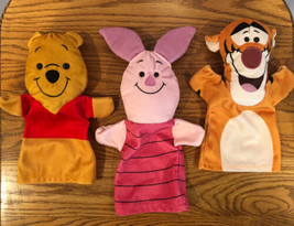 Winnie the Pooh Plush Hand Puppets Disney Set of 3 by Melissa and Doug - £14.23 GBP