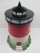 Sakura Nantucket Shoreline Figural Lighthouse 13&quot; Ceramic Cookie Jar Nau... - £20.36 GBP
