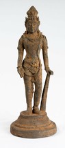 Vishnu - Antico Java Stile Majapahit IN Piedi Bronzo Vishnu Statua - 29cm/27.9cm - $1,028.48