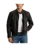 Nightfall Black Biker Style Genuine Leather Jacket - $352.69 CAD