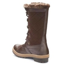 Womens Boots Winter Snow Totes Brown Waterproof Gemma Microfiber Quilted... - £43.39 GBP