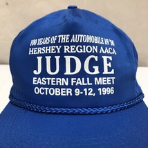 VINTAGE HERSHEY REGION AACA JUDGE ADJUSTABL SNAPBACK TRUCKERS CAP HAT WI... - $7.80