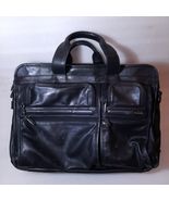 Tumi Alpha 2 Laptop Briefcase bag Black Napa Leather 96160D4 Computer di... - $115.00