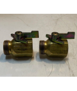 2 Quantity of Brass Garden Hose Shut-Off Valves 27mm Thread 48mm L (2 Qty) - $39.99