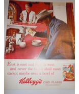 Vintage Kellogg&#39;s Corn Flakes Cowboy Print Magazine Advertisement 1964  - £4.47 GBP