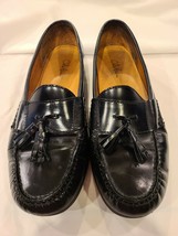Cole Haan Men&#39;s Black Leather Pinch Tassel Loafer Casual Dress Shoes Size 10.5 D - £39.17 GBP
