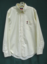 Hathaway Embroidered Golf Player Oxford Stripe Shirt Mens 16.5 Vintage 44 Chest - £18.67 GBP