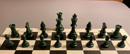 Basic Club 17 Piece Half Chess Set Dark Green 2 Queens - $15.59