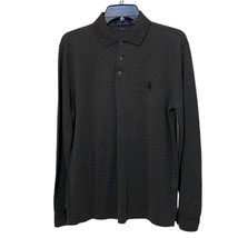 Ralph Lauren Grey Polo Custom Slim Fit Shirt Mens Small Black Pony Prepp... - £38.36 GBP