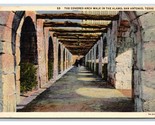 Covered Arch Walk in the Alamo San Antonio Texas TX UNP Linen Postcard N18 - $2.92