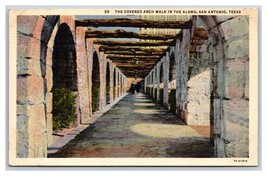 Covered Arch Walk in the Alamo San Antonio Texas TX UNP Linen Postcard N18 - £2.34 GBP