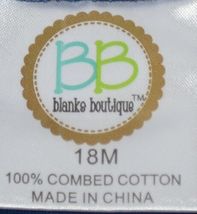 Blanks Boutique Boys Long Sleeved Romper Size 18 Months Color Blue image 3