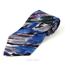 J.T. Beckett Silk Tie Print Multi-Colored Wide Abstract Retro - £7.65 GBP