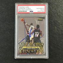 2001-02 Stadium Club #MR8 Jermaine O&#39;Neal Signed Card AUTO PSA Slabbed Pacers - £56.29 GBP