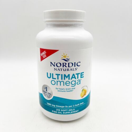 Nordic Naturals Ultimate Omega 1280 mg 210 Soft Gels Lemon Exp 11/26 NO BOX - $59.99