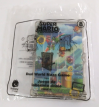 New 2018 Nintendo Super Mario #8 Dual World Maze Game McDonald&#39;s Toy Sealed - $4.84