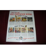 1944 Can Manufacturing Institute Vintage Print Ad WWII - $184.80 MXN