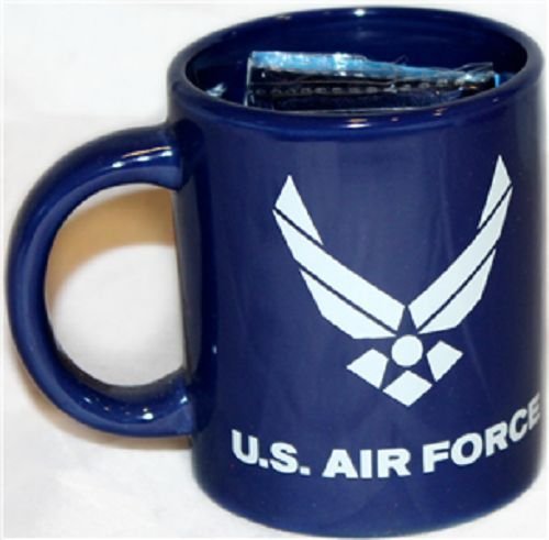 12oz Blue U.S. Air Force Wings Ceramic Mug with Air Force Flag PREMIUM V... - $19.88