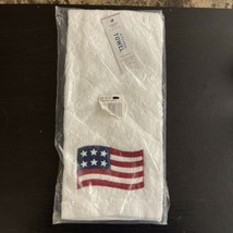 Patriotic Kohls Kitchen Towel White USA Flag 16.5”x 26”  - $11.96