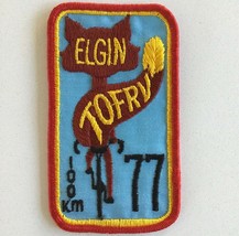 1977 Elgin TOFRV 100 km Fox on Bike Vintage Cycling Patch - £11.65 GBP