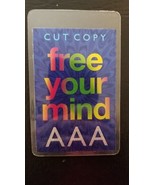 CUT COPY - ORIGINAL 2014 FREE YOUR MIND TOUR LAMINATE BACKSTAGE PASS - $50.00