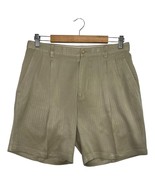 Tommy Bahama Shorts Mens 32 Khaki Silk Pleated Classic Summer Dress Prep... - $41.66 CAD
