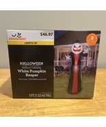 Halloween Way to Celebrate WHITE PUMPKIN REAPER 5 ft. Tall Airblown Infl... - $54.05 CAD