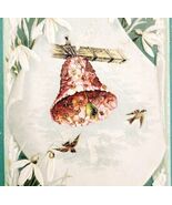C1890s Victorian Trade Card Beautiful Bell Flower Birds Embossed Ephemer... - $28.01 CAD