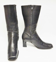 Carlos Falchi Sensation Boots Western Biker Fashion Leather Black Women&#39;... - £46.37 GBP