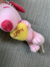 SNOOPY pink mascot Plush ballchain happy heart - $453.06 MXN