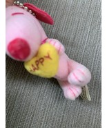 SNOOPY pink mascot Plush ballchain happy heart - $32.65 CAD